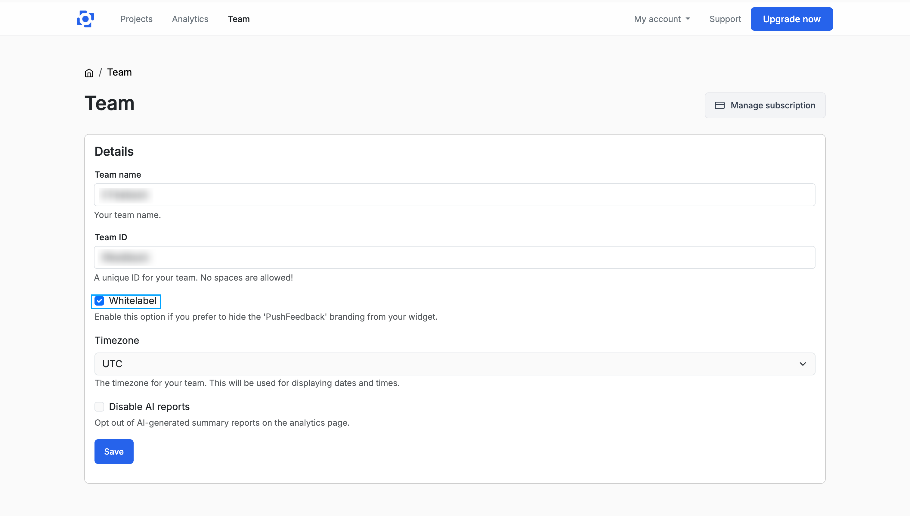 Create account