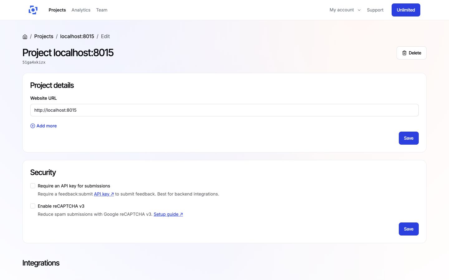 Add project URL