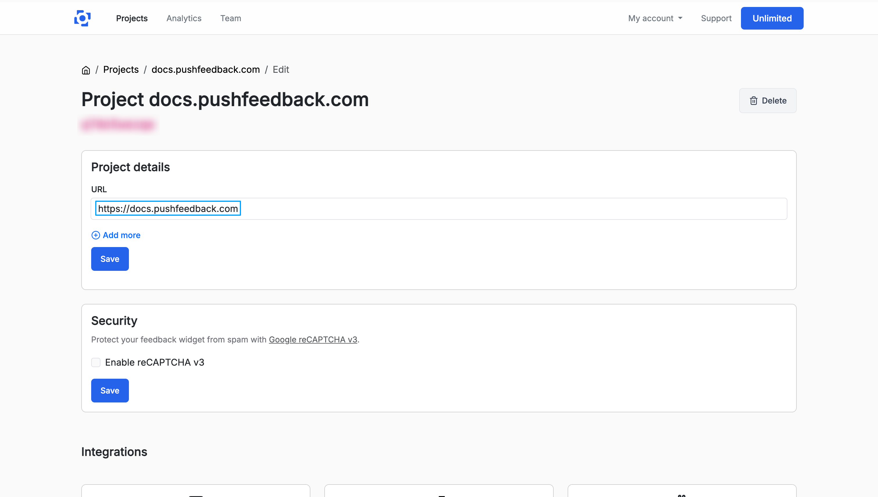 Add project URL