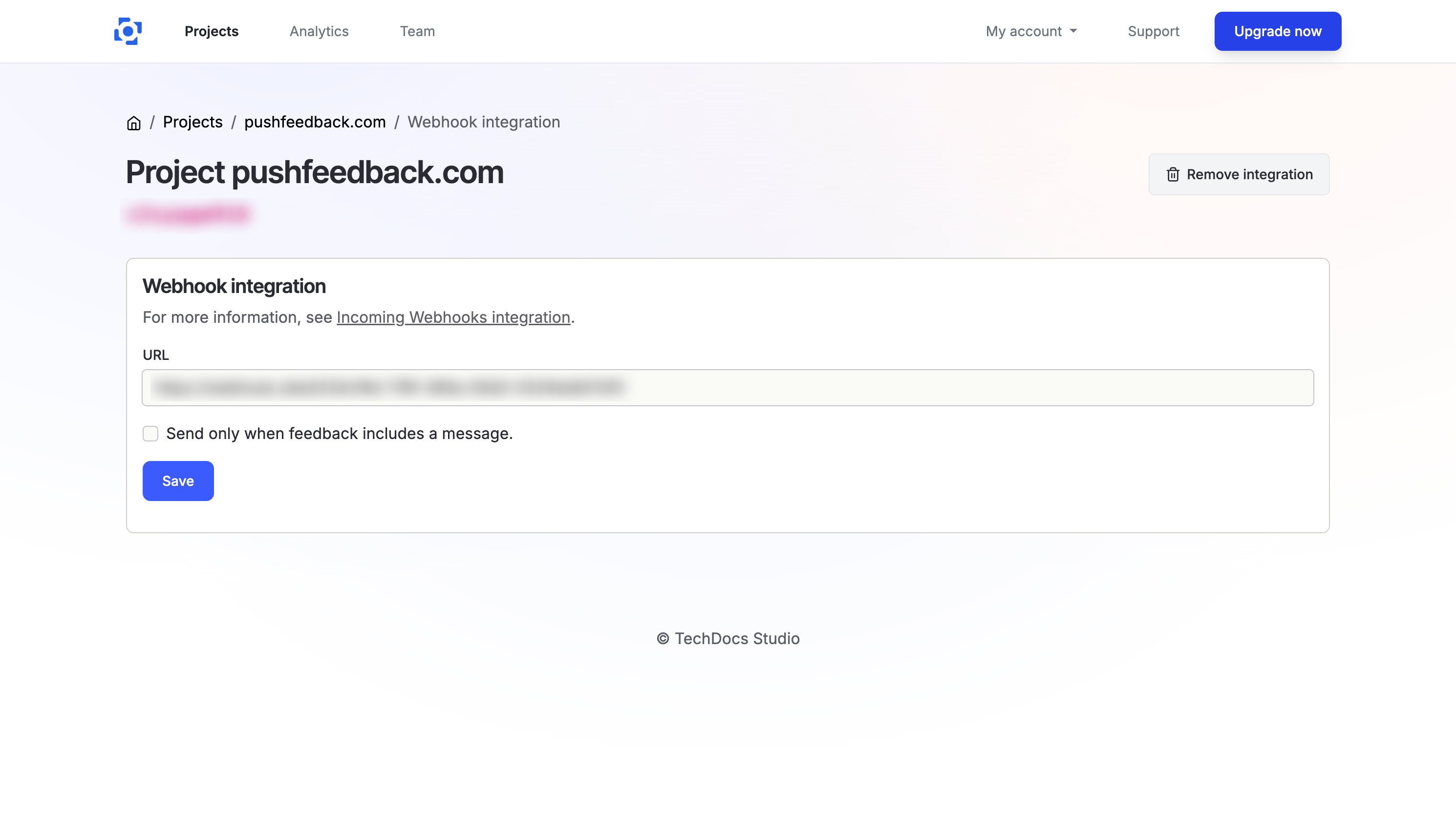Webhooks integration