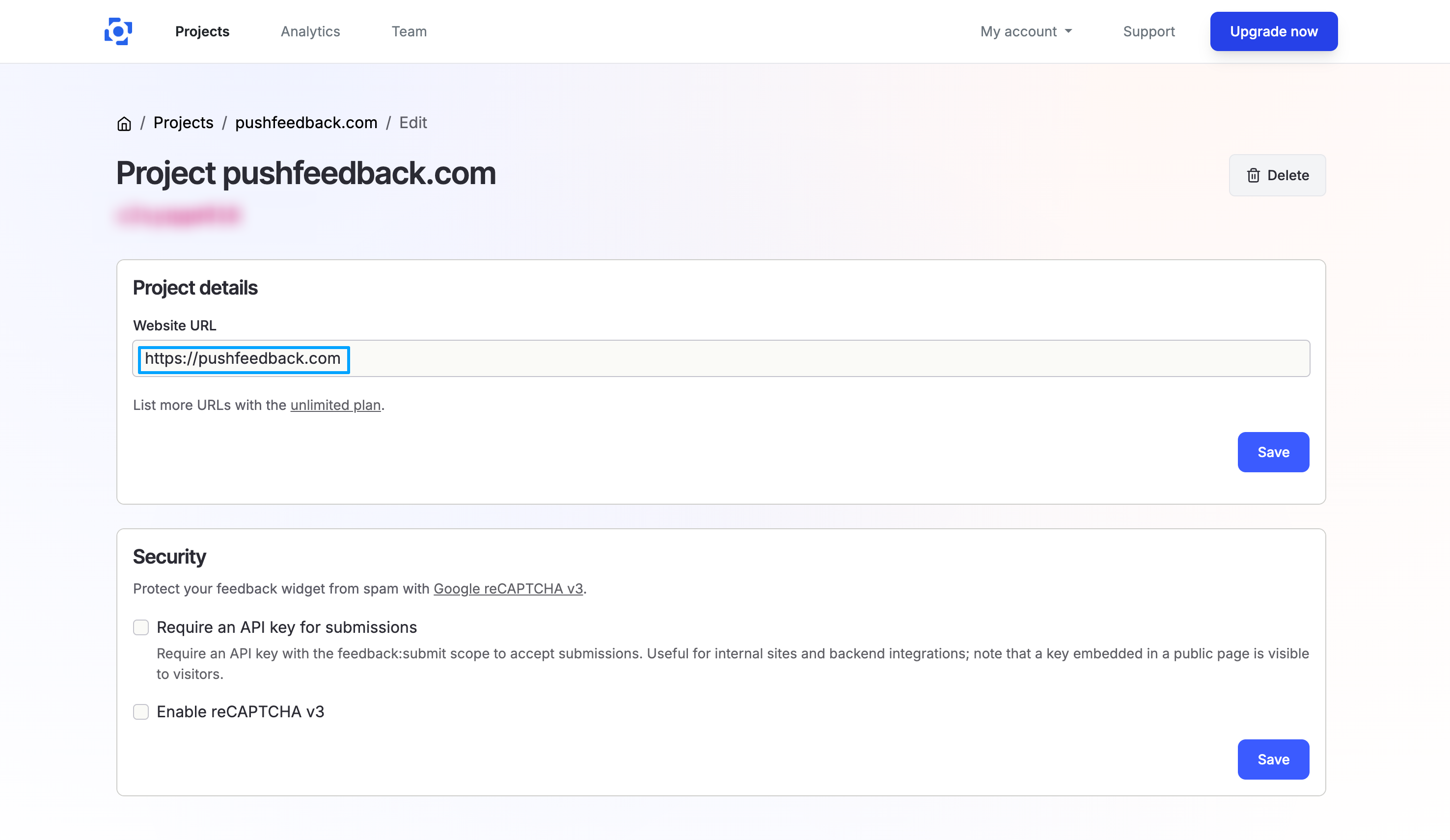 Add project URL